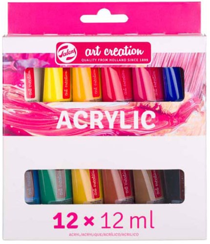 Acrylic paint set painting Talens Art Creation 12 colors 12ml tubes