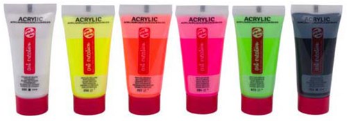 Acrylic paint set reflex painting 6 colours 12ml tubes assorted-2