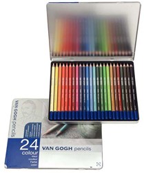 Bruynzeel Van Gogh coloured pencils set 24 colours - artist quality