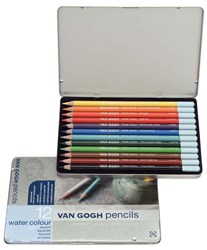 Bruynzeel Van Gogh watercolour pencil starter set 12 colours in tin