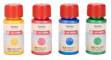 Talens textile paint set pearl 4 colours 50 ml pastel fabric paint-2