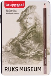 Bruynzeel graphite pencil set - Rijksmuseum Rembrandt tin 12 pieces