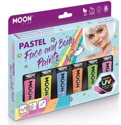 Haza pastel neon face & body paint set - UV make-up for parties