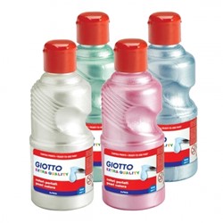Giotto Assortment 4 Bottles 250Ml - 4 Colored Ass. - Poster Paint Pearl