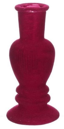 Candle holder vase velvet cherry decoration multicolour plastic 6cm