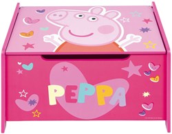 Lobbes wooden toy chest Peppa Pig pink kids bench storage box
