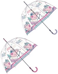 Lobbes umbrella Peppa Pig transparent - kids umbrella rain accessory