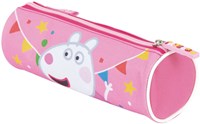 Lobbes Peppa Pig pencil case cylindrical 21x7x7cm pink polyester-3