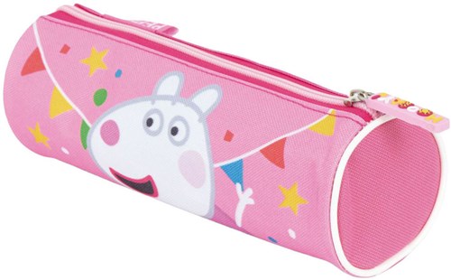 Lobbes Peppa Pig pencil case cylindrical 21x7x7cm pink polyester-3