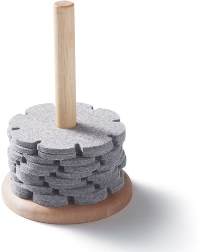 Filges braiding set standard with 10 wooden braiding stars toy