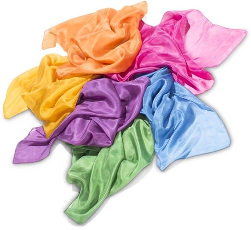 Filges silk play cloths 90x90 cm - 6 vibrant colours toy-2