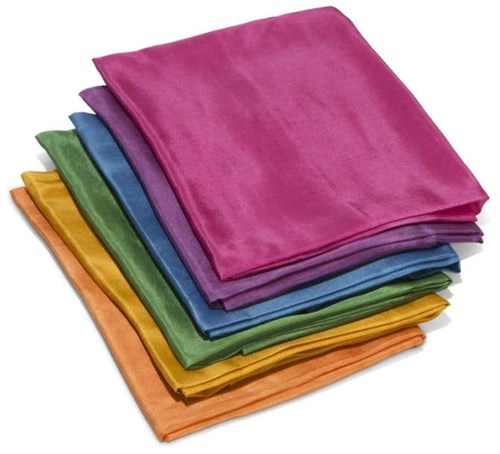 Filges silk play cloths 90x90 cm - 6 vibrant colours toy