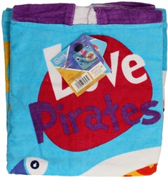 Handdoek Poncho Piraatjes, 60x120cm