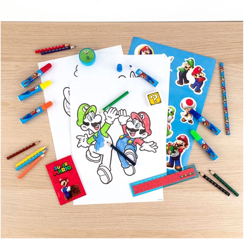 Kids Licensing Super Mario desk stationery set - 35 pieces - colorful school kit-3