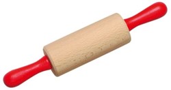 nic rolling pin toy red 21 cm wooden kids kitchen accessory