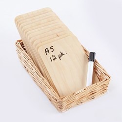 Cosy A5 Natural Wipe Clean Boards (12pk) - 35500