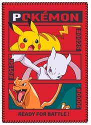 Fleece blanket Pokémon polar 100x140cm - soft kids plaid Pokémon