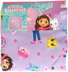 Towel poncho Gabby's Dollhouse lilac kids bath poncho cotton