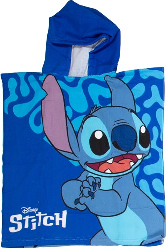 Towel poncho Stitch blue 55x110cm - kids bath poncho towel-3