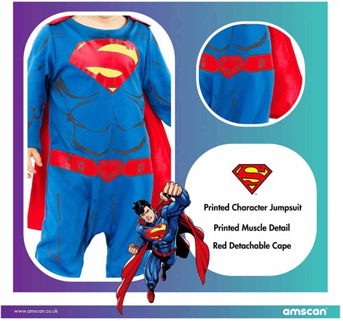 Amscan Superman costume for kids - superhero fancy dress 12-18 months-2