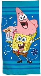 Lobbes beach towel SpongeBob blue 70x140 cm kids bath towel