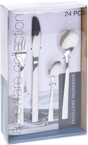 Cutlery set 24-piece stainless steel multicolor - Excellent Houseware tableware