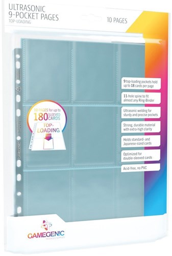 Gamegenic card sleeve 9-pocket toploading card protection pack of 10