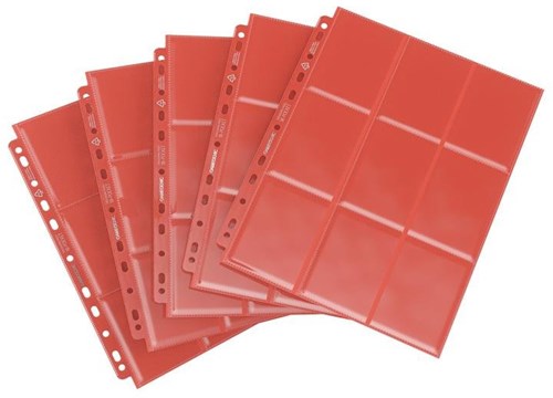 Gamegenic card protection Sideloading 18-pocket pages red 10 pack-2