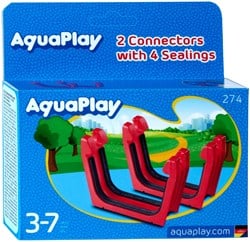 AquaPlay connection piece with rubber seals - 2 pieces