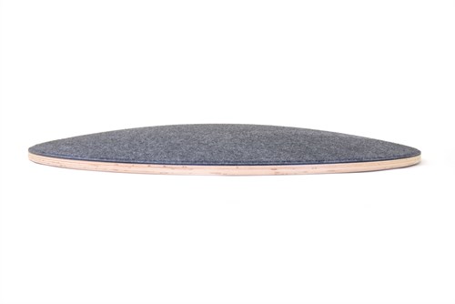 Wobbel 360 transparent lacquer pressed felt mouse grey