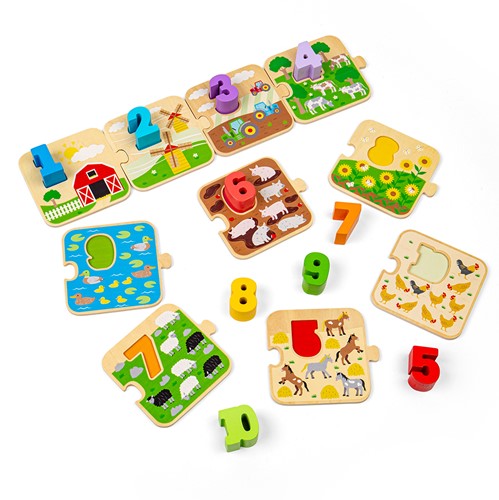 BigJigs 1-10 Tile Puzzle