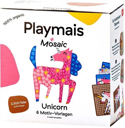 PlayMais craft set unicorn mosaic - 2300 colorful pieces toy-3