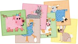 PlayMais mosaic craft cards farm - creative DIY set for kids