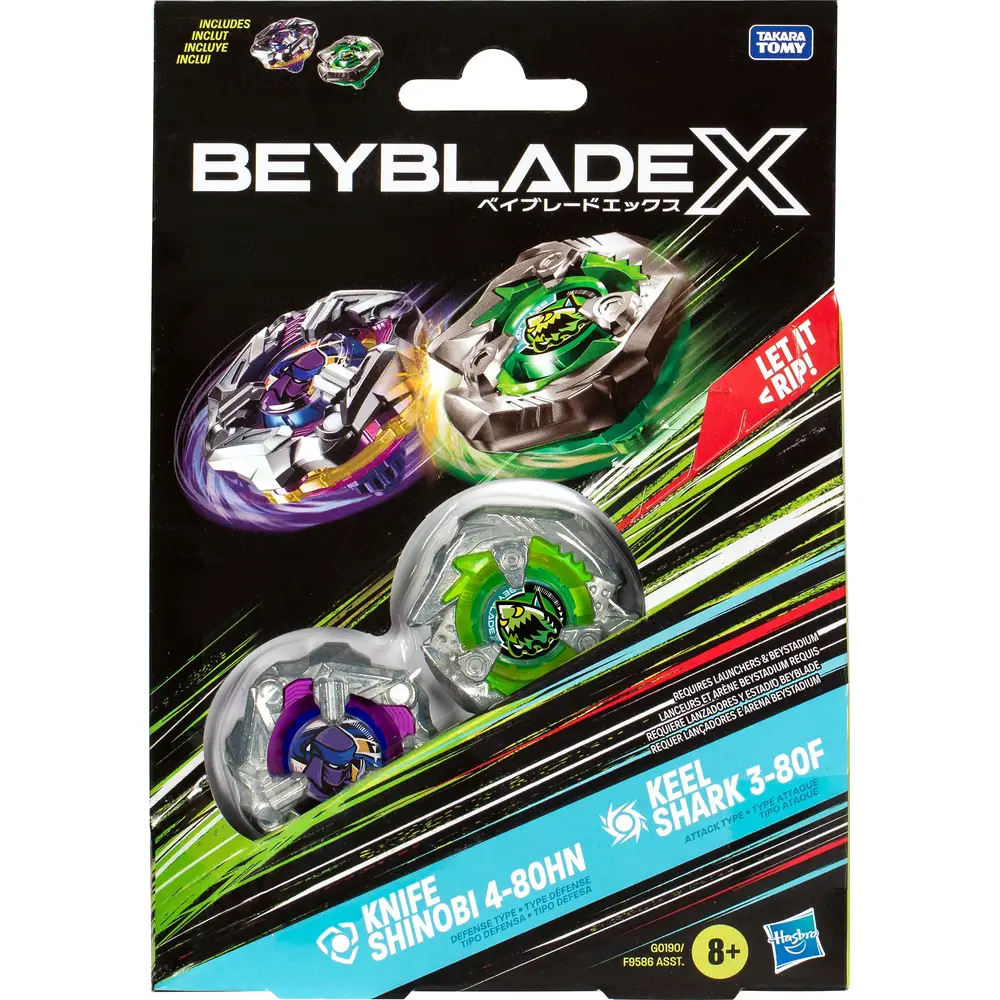 Hasbro Beyblade X Dual Pack battling tops set for kids