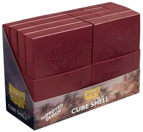 Asmodee deck box Dragon Shield Cube Shell Blood Red card storage box