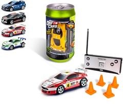 RC Mini Race Car in Can - Remote Controlled Toy Car Red