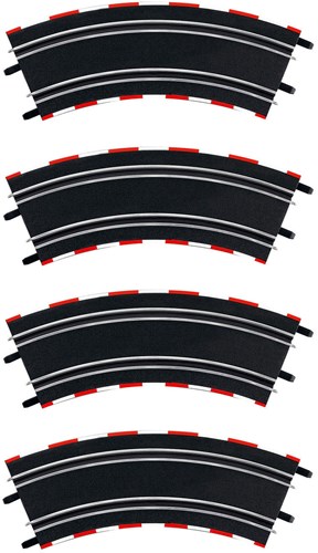 Carrera racetrack gentle curves set - 4 pieces - 1:43 plastic
