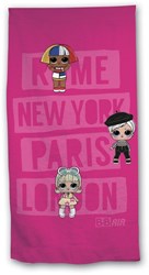 L.O.L. Surprise beach towel polyester 70x140cm pink kids towel