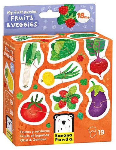 Banana Panda educational puzzle Fruit and Vegetables 19 cardboard pieces