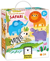 Banana Panda puzzle Safari animals - Wild Jumbo 24 cardboard pieces
