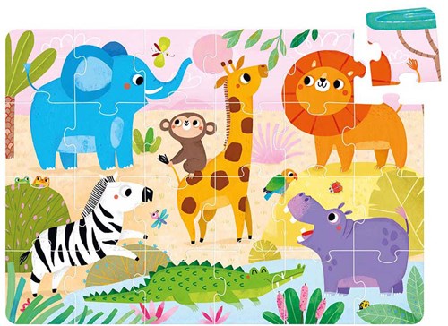 Banana Panda puzzle Safari animals - Wild Jumbo 24 cardboard pieces-2