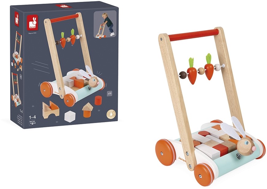 Janod walker buggy with 2024 blocks