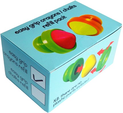 Eduplay crayon refills set - Easy Grip - 6 pieces - multicolor