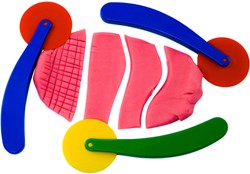 Eduplay dough cutting wheels set - 3 pieces plastic craft accessory