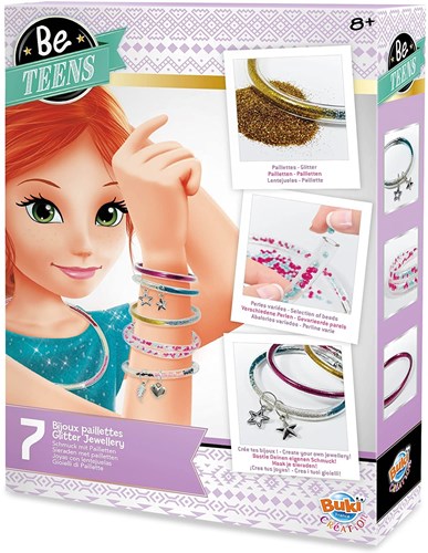 Buki bracelet set with sequins - creative jewelry making kit for kids-3