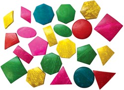 Eduplay geometric shapes toy made from coconut shell - colourful 22-piece set