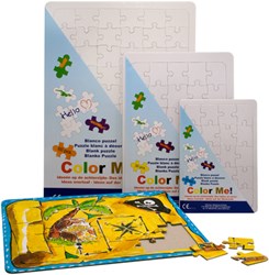 Collall colour puzzle cardboard A5 white 20 pieces - creative puzzle