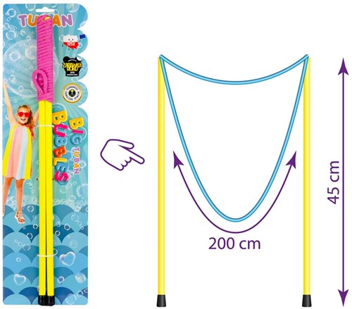 Tuban bubble toy - Giant Bubble Wand 50cm multicolor