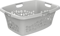 Rotho laundry basket 50 litre Cool Grey plastic with handles