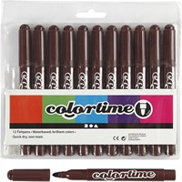 Creativ Company markers dark brown jumbo 12 pieces felt tip pens-3